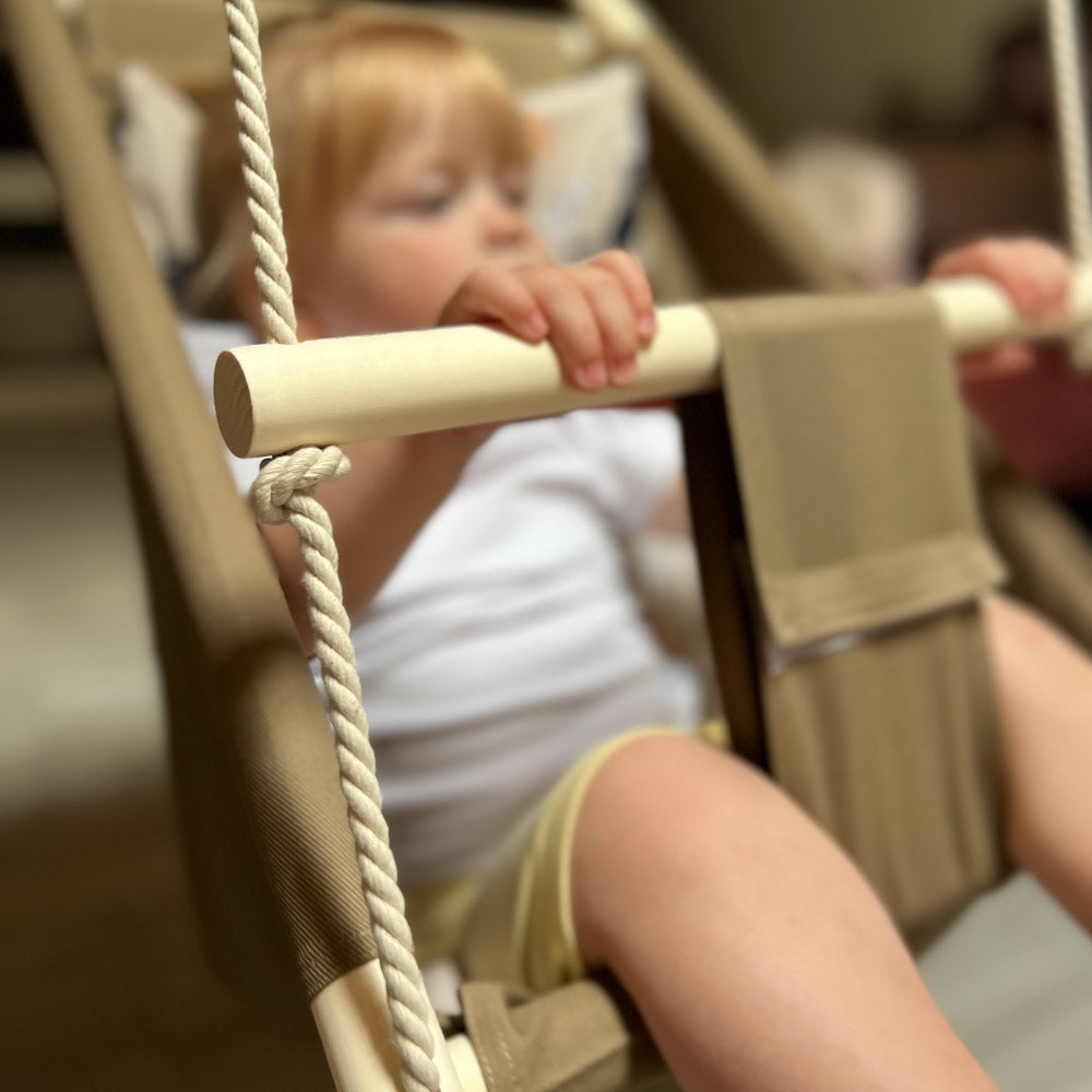 Swings close up brown