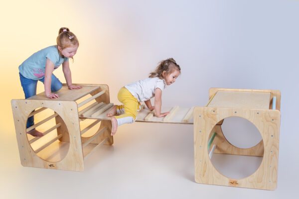 Climbing play cube. The photo was taken by a photographer Ainars Mazjanis.